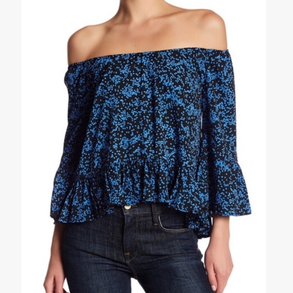 Walter Baker Skye ruffled off-the-shoulder top
